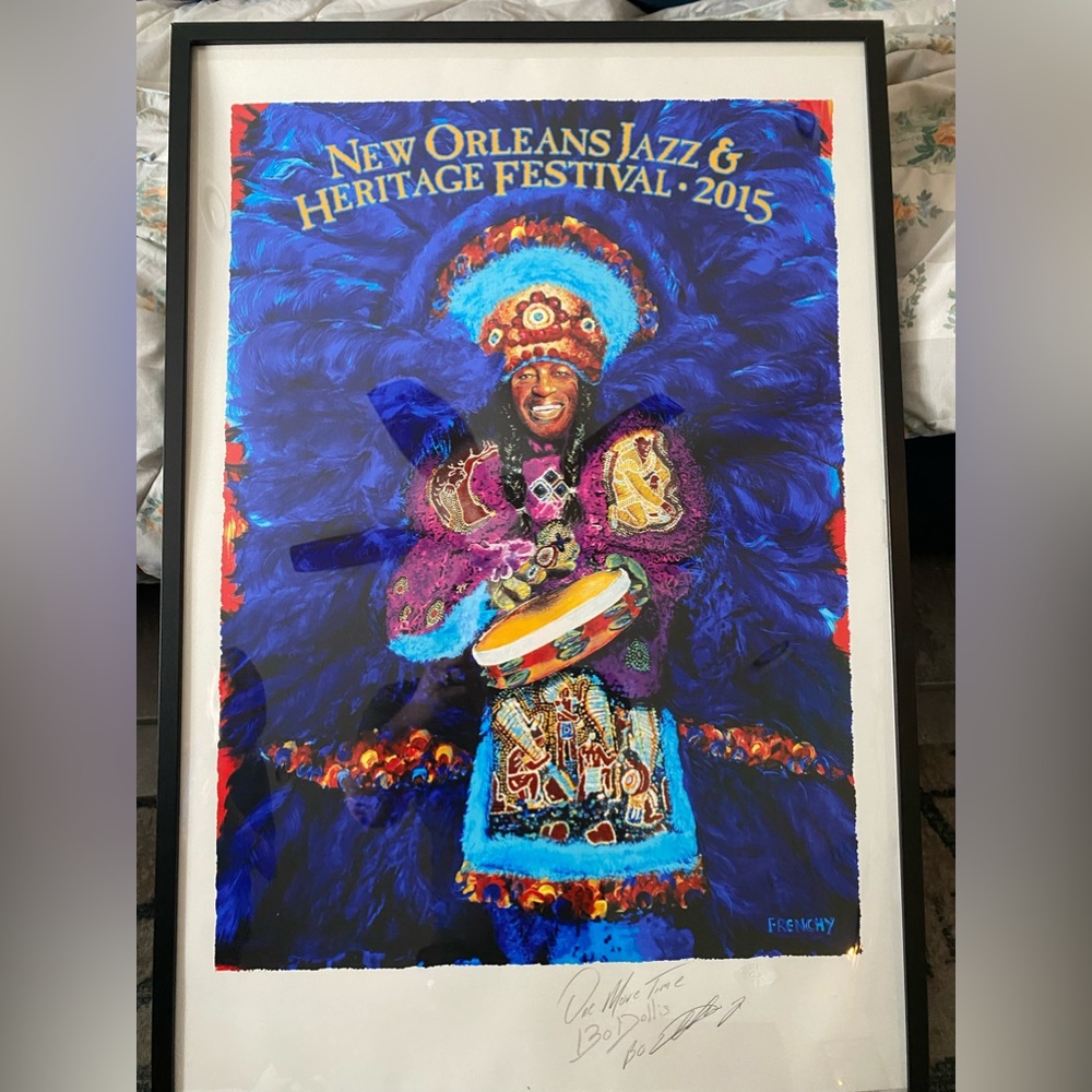 Frenchy Jazz Fest 2015 Poster signed by Bo Dollis.